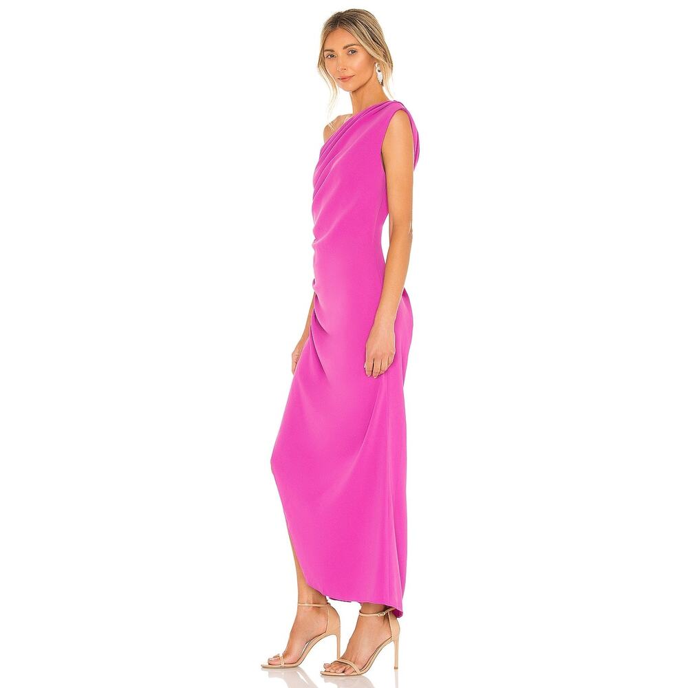 NWT REVOLVE Elliatt 'Gwenyth' One Shoulder High Slit Dress in Orchid Size Medium - Picture 4 of 5